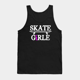 Funny Skater Skateboard Skateboarding Girl Tank Top
